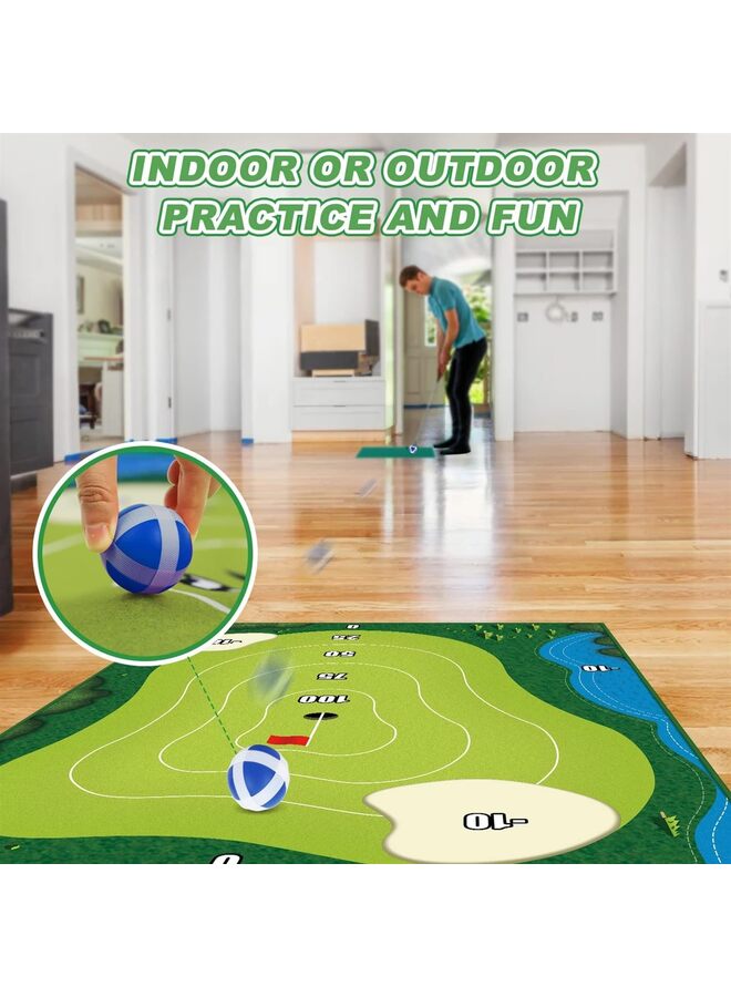 يُسلِّم حصائر تدريب الجولف، لعبة جولف، حصيرة تدريب، ألعاب داخلية وخارجية للكبار والعائلة والأطفال، معدات لعب خارجية، مجموعة جولف بالعصا والرقائق، لعبة الفناء الخلفي - Image 2